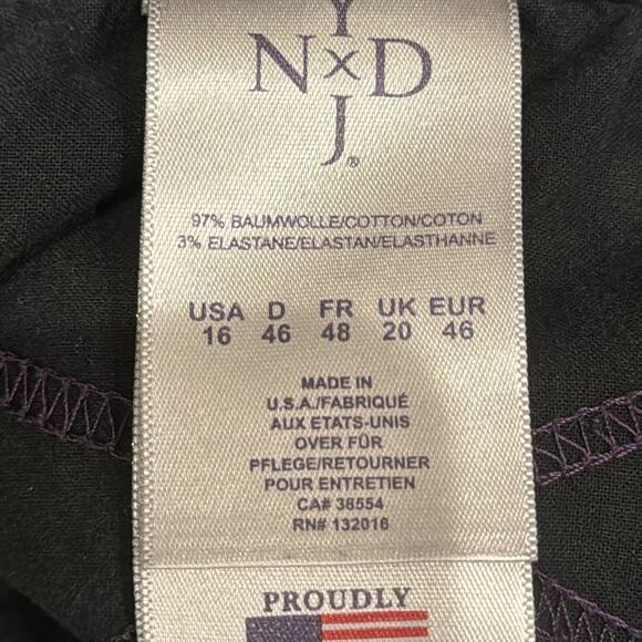 NYDJ Women's Barbara Bootcut Jeans Black Size 16 - Picture 7 of 7